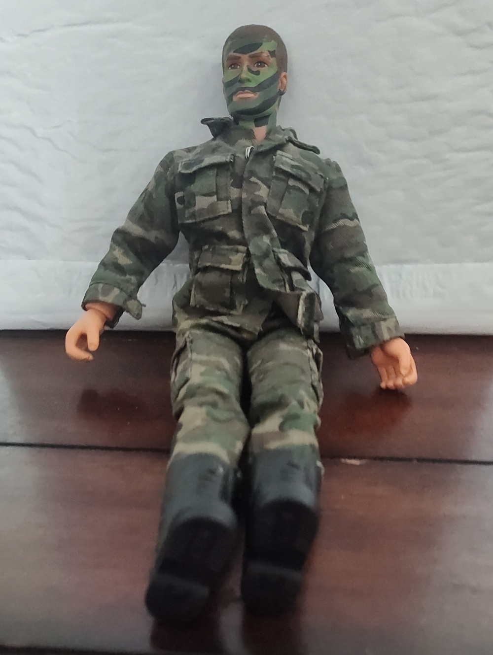 Kids Military Action Figure in Green Camouflage